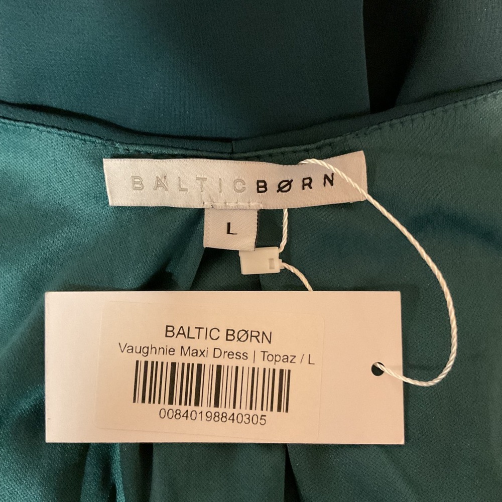 Baltic Born Vaughnie Surplice Neckline Empire Waist Maxi Dress Size Large NWT - Picture 10 of 10